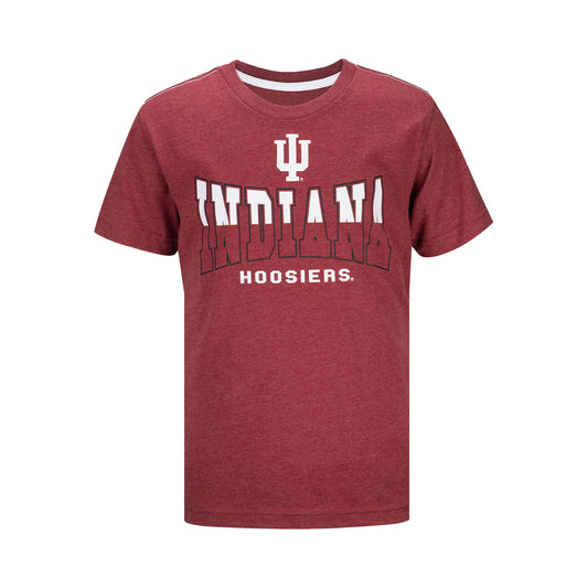 Youth Indiana Hoosiers Tiberuis T-Shirt in Crimson - Front View