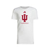 Youth Indiana Hoosiers Adidas New Chapter Bench White T-Shirt - Front View